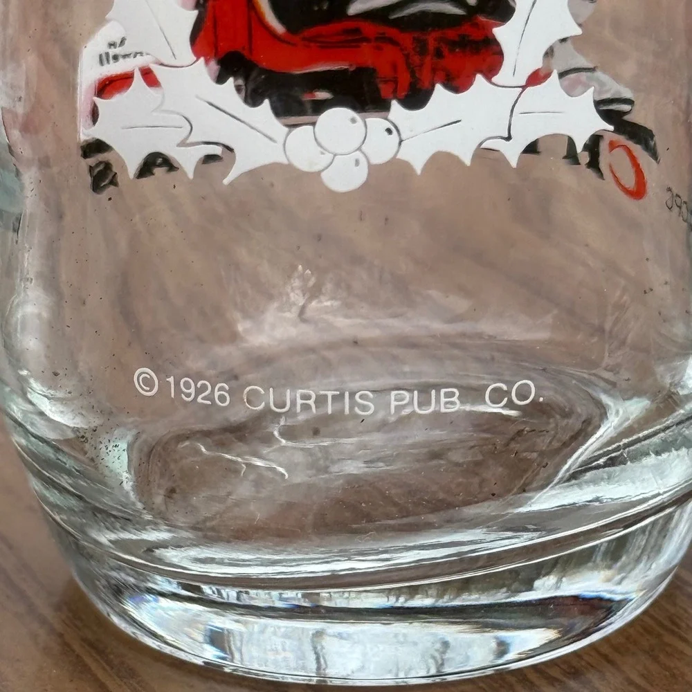 Vintage Coca-Cola Norman Rockwell Christmas Glasses Set of 4 Holiday Decor‎